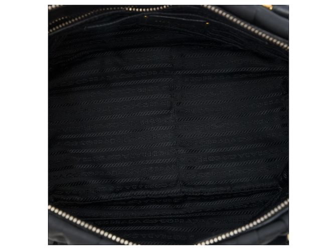 Prada Satchel aus schwarzem Tessuto Gaufre - Ansicht 4