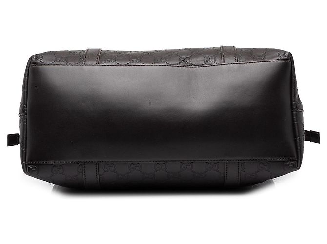 Borsa Satchel Gucci Black Large Microguccissima GG Charm Dome - vista 3