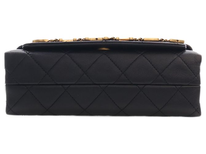 Chanel Black Small Quilted Calfskin Enchained Flap - vista 3