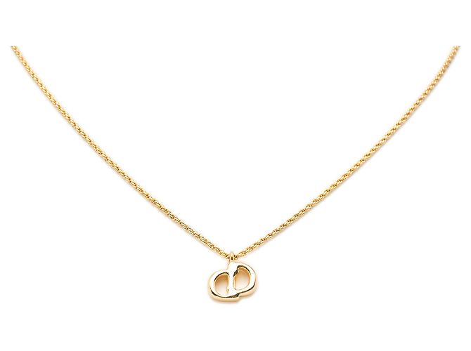 Collana Dior Gold con pendente logo CD placcato oro - vista 3