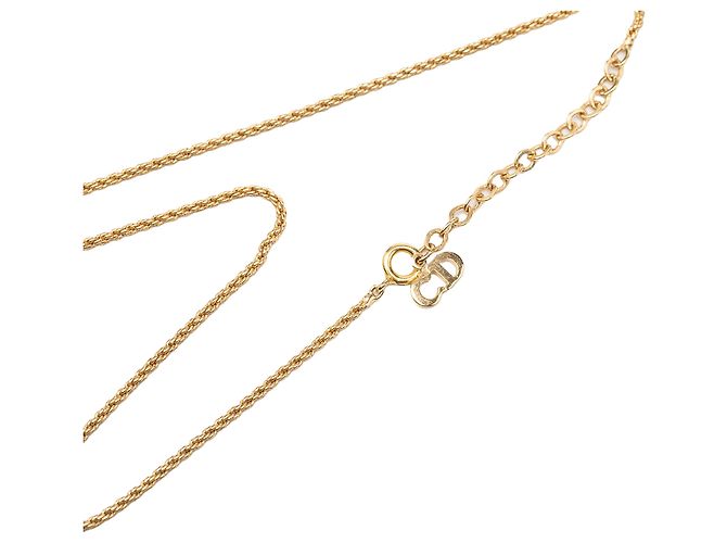 Collana Dior Gold con pendente logo CD placcato oro - vista 4