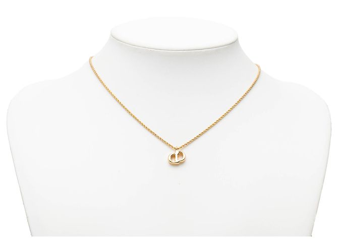 Collana Dior Gold con pendente logo CD placcato oro - vista 6