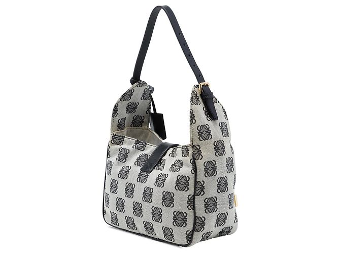 Borsa a tracolla LOEWE in tela Anagram grigia - vista 2