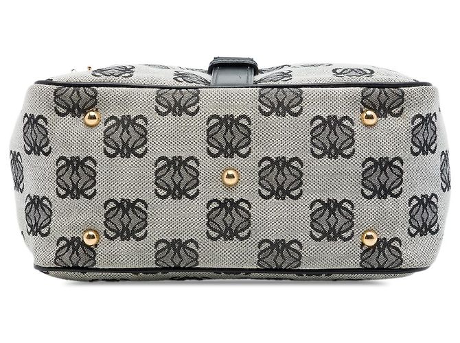 Borsa a tracolla LOEWE in tela Anagram grigia - vista 3