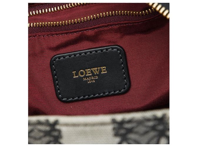 Borsa a tracolla LOEWE in tela Anagram grigia - vista 5