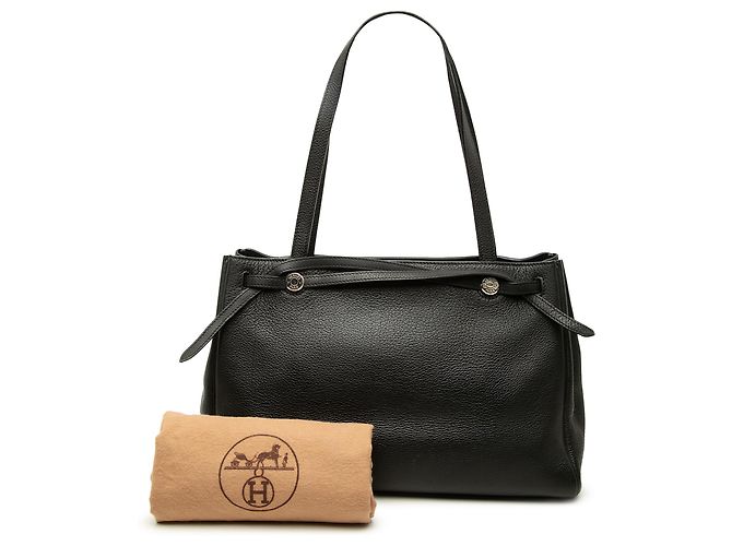 Borsa Cabana Hermès in bufalo nero - vista 7