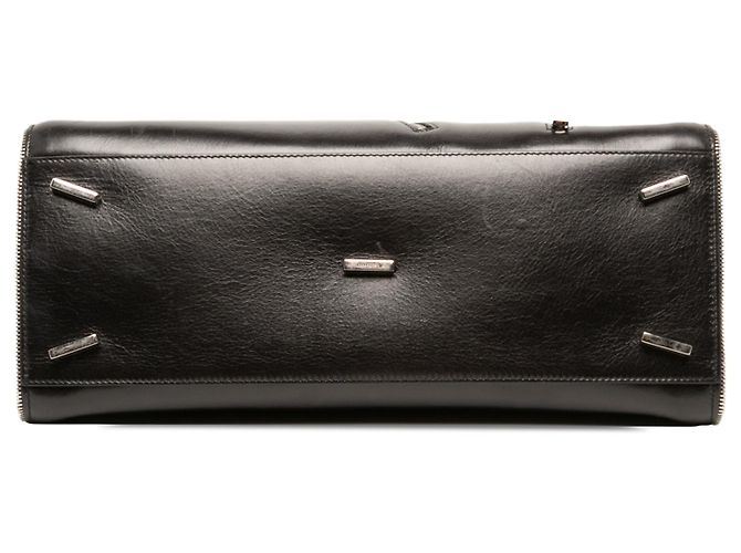 Salvatore Ferragamo Borsa Hug Ferragamo Medium in pelle di vitello nera con zip multiple - vista 3