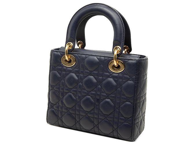 Dior Blue Small Lambskin Cannage My ABC Lady Dior - vista 2