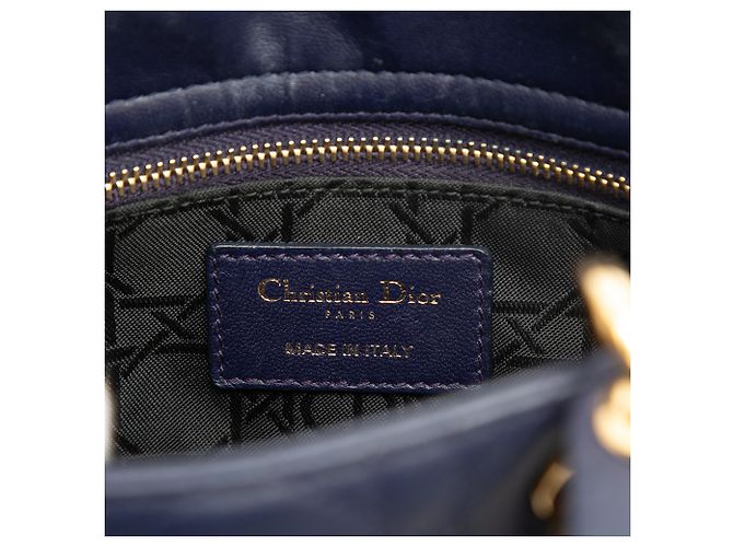 Dior Blue Small Lambskin Cannage My ABC Lady Dior - vista 5