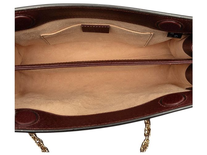 Gucci Red Small Calfskin Web Ophidia Chain Crossbody - vista 4