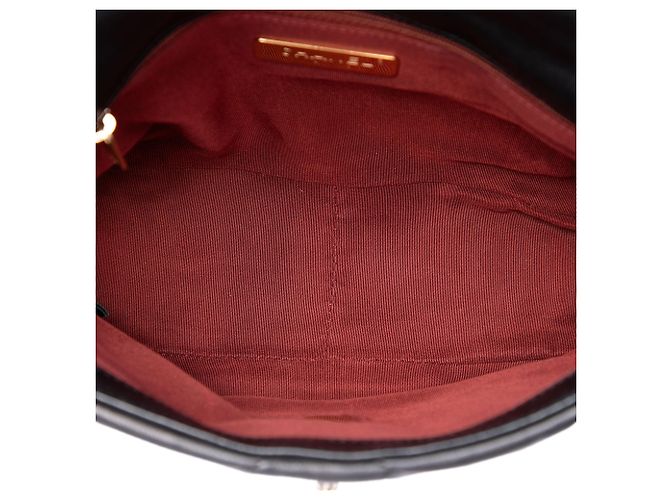 Chanel 19 Flap Medium aus schwarzem Lammleder - Ansicht 4