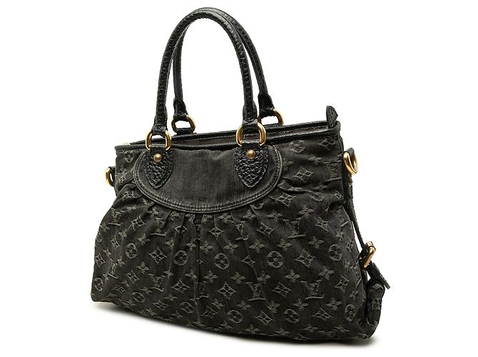 Louis Vuitton Black Monogram Denim Neo Cabby MM - vista 2