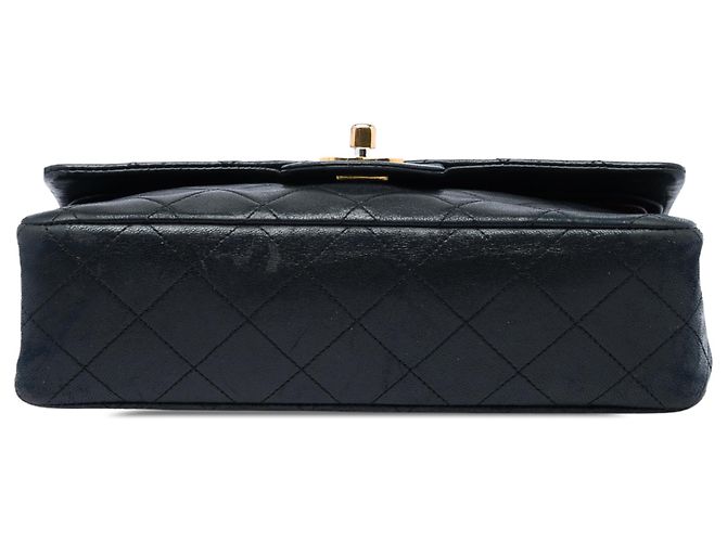 Chanel Black Small Classic Lambskin Double Flap - vista 3
