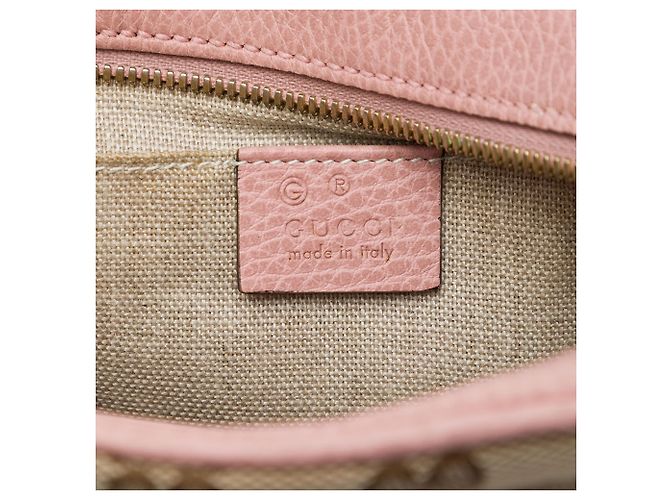 Borsa a tracolla Gucci Bree in tela GG beige - vista 5