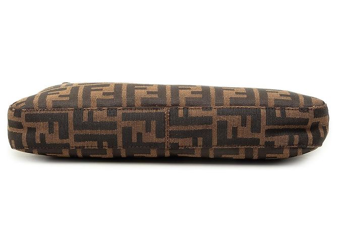 Borsa a tracolla Fendi Brown Zucca Canvas - vista 3