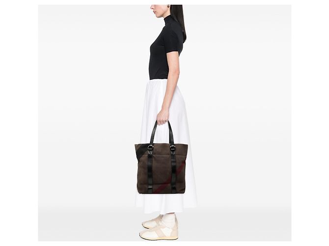 Burberry Brown Mega Check Canvas Tote - Ansicht 6