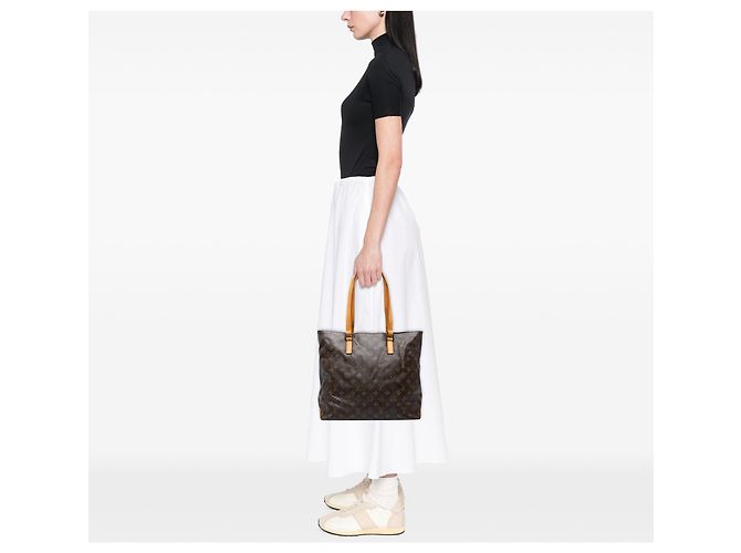 Louis Vuitton Brown Monogram Cabas Mezzo - view 6