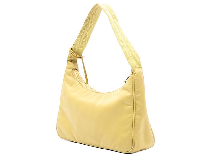 Re-Edition Prada Bolsa de Ombro Mini Tessuto Re Edition 2000 Amarela - vista 2