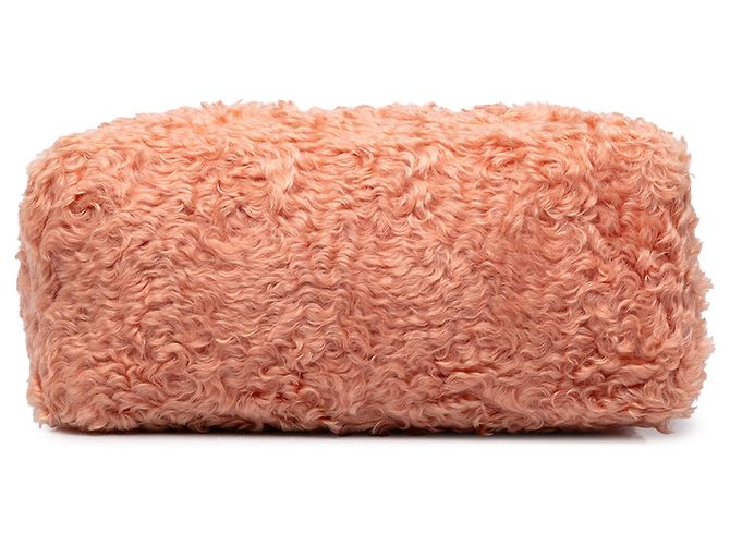 Miu Miu Pink Eco Shearling Crystal Chain Tote - view 3