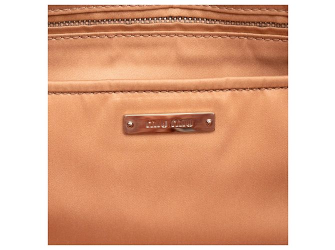 Miu Miu Pink Eco Shearling Crystal Chain Tote - view 5