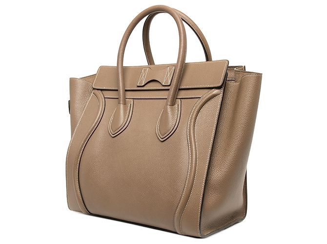 Céline Celine Mini Luggage Tote de piel de becerro marrón - vista 2