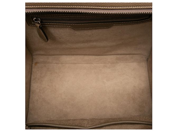 Céline Celine Mini Luggage Tote de piel de becerro marrón - vista 4
