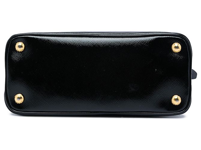 Prada Bolso Promenade Small de Saffiano Vernice Negro - vista 3