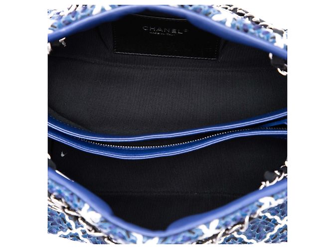 Borsa Bowling Chanel Blue Medium Patent Stitch Just Mademoiselle - vista 4