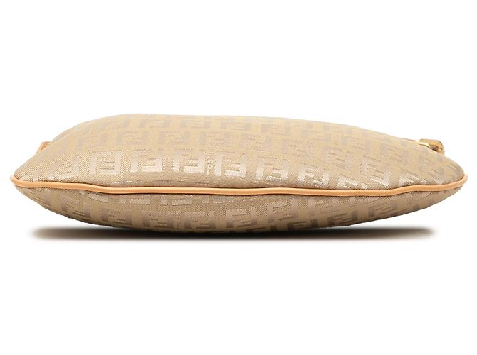 Borsa a tracolla Fendi Beige Zucchino Canvas Oyster - vista 3