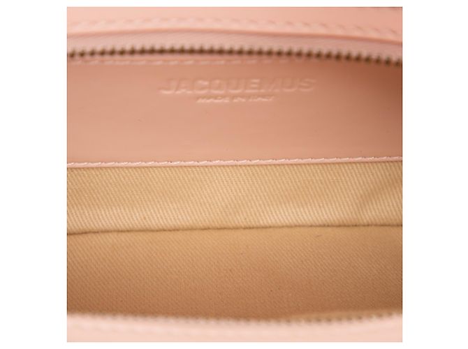 Borsa a tracolla Le Bisou Jacquemus in pelle di vitello liscia rosa - vista 4