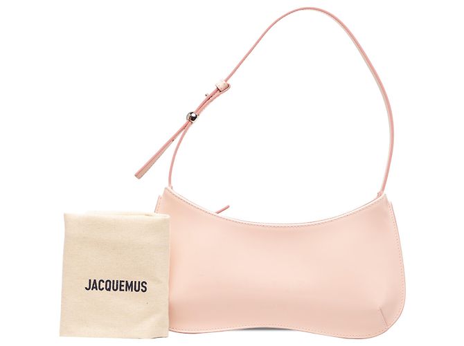Borsa a tracolla Le Bisou Jacquemus in pelle di vitello liscia rosa - vista 6