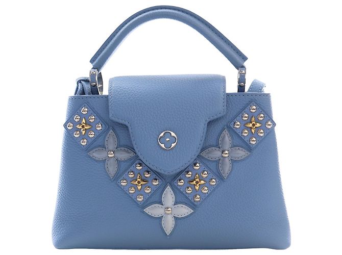 Louis Vuitton Blue Taurillon Studded Capucines BB - Ansicht 11