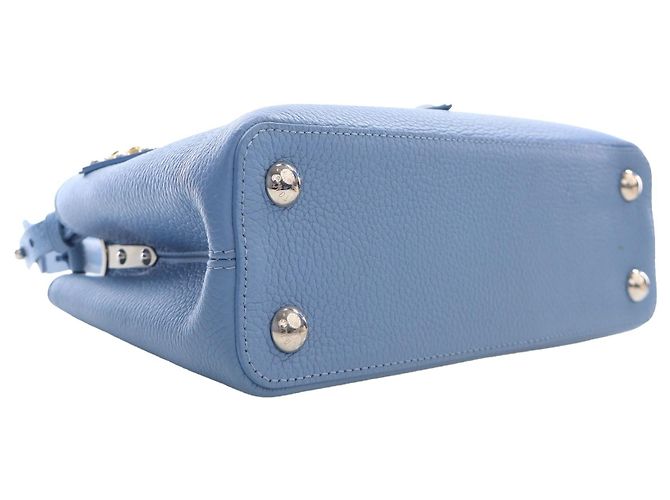 Louis Vuitton Blue Taurillon Studded Capucines BB - Ansicht 14