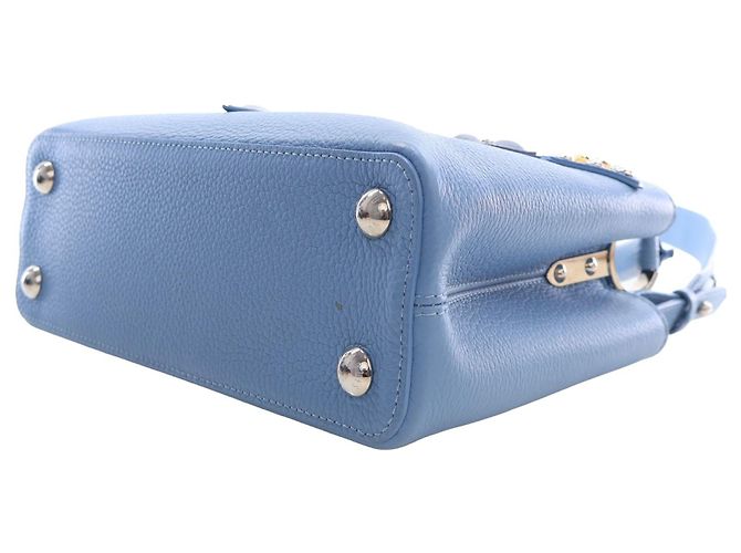 Louis Vuitton Blue Taurillon Studded Capucines BB - Ansicht 15