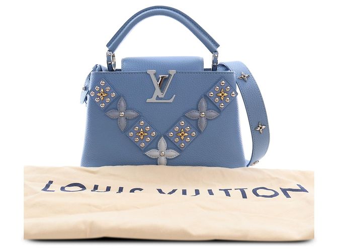 Louis Vuitton Blue Taurillon Studded Capucines BB - Ansicht 5