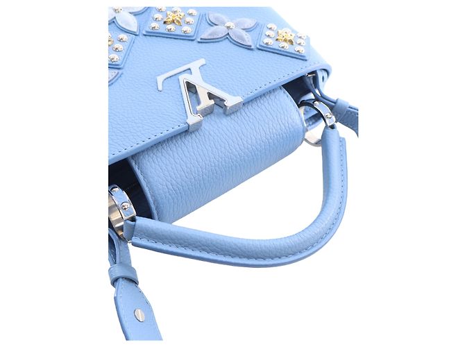 Louis Vuitton Blue Taurillon Studded Capucines BB - Ansicht 6