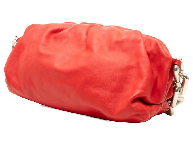 Bottega Veneta Pouch in nappa rossa con catena - vista 2