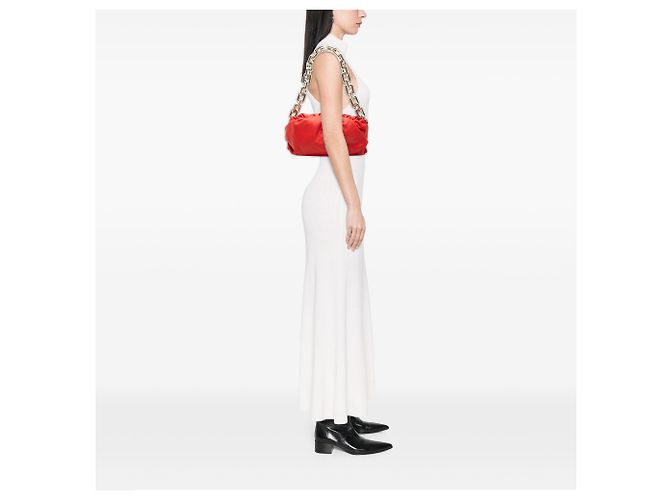 Bottega Veneta Pouch in nappa rossa con catena - vista 6