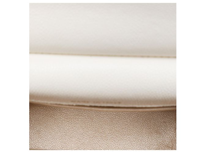 Clutch Chanel White CC Quilted Caviar Frame Flap Clutch with Chain - vista 4