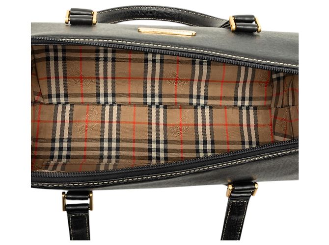 Borsa a mano Burberry in pelle nera - vista 4