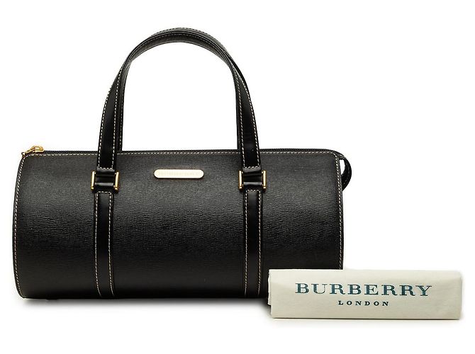 Borsa a mano Burberry in pelle nera - vista 7