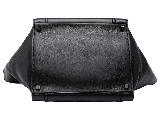 Céline Celine Borsa Tote Phantom Luggage in pelle nera Medium - vista 3