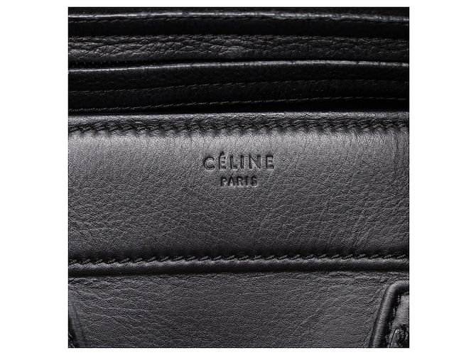 Céline Celine Borsa Tote Phantom Luggage in pelle nera Medium - vista 5