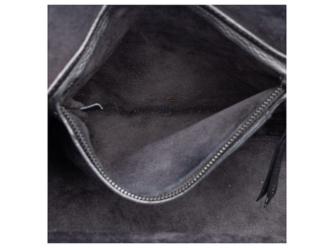 Céline Celine Borsa Tote Phantom Luggage in pelle nera Medium - vista 6