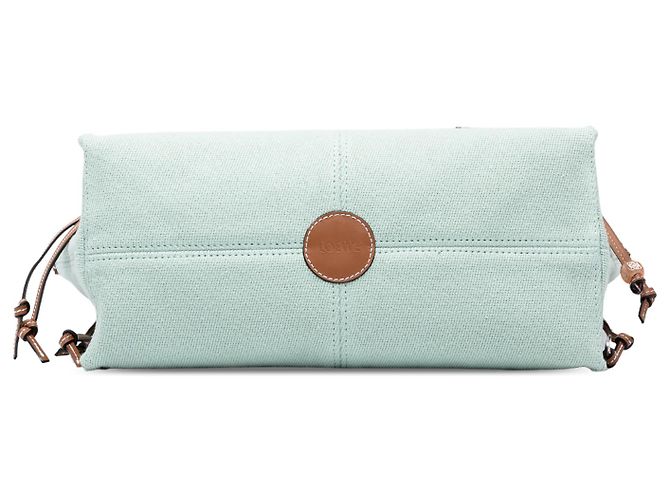 LOEWE Borsa Cushion Tote Piccola in Tela Verde - vista 3