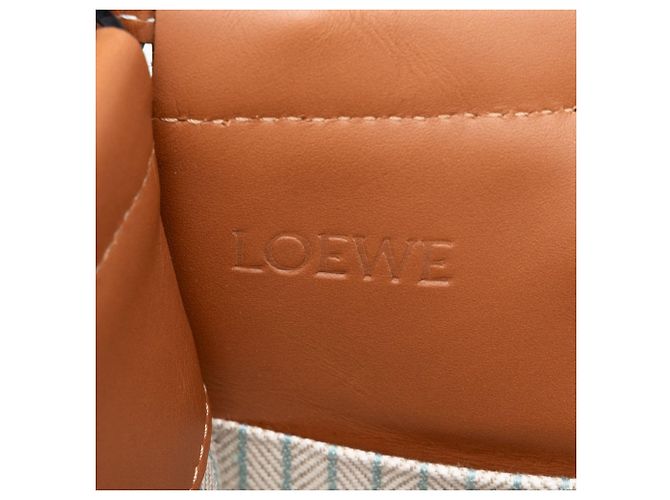 LOEWE Borsa Cushion Tote Piccola in Tela Verde - vista 5