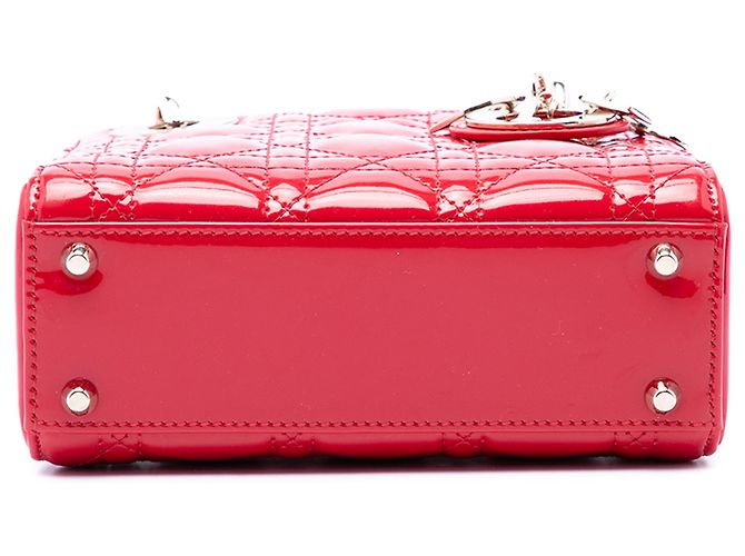 Dior Red Mini Patent Cannage Lady Dior - Ansicht 3