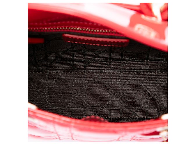 Dior Red Mini Patent Cannage Lady Dior - Ansicht 4