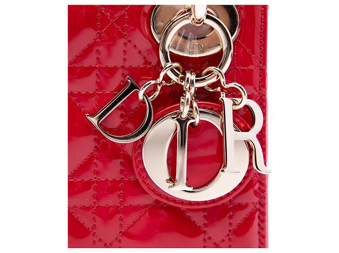 Dior Red Mini Patent Cannage Lady Dior - Ansicht 5