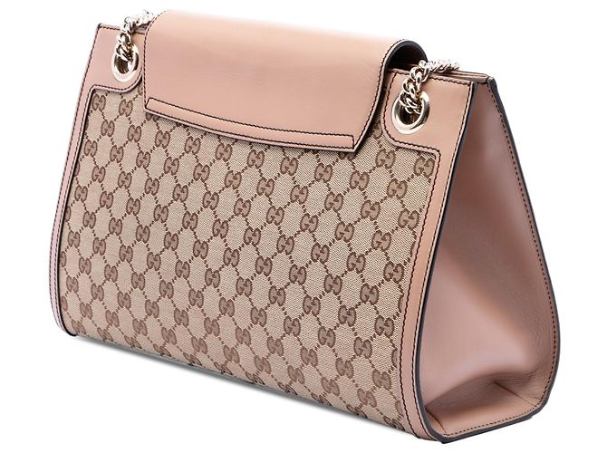 Borsa a tracolla Gucci Emily Large in tela GG beige - vista 2